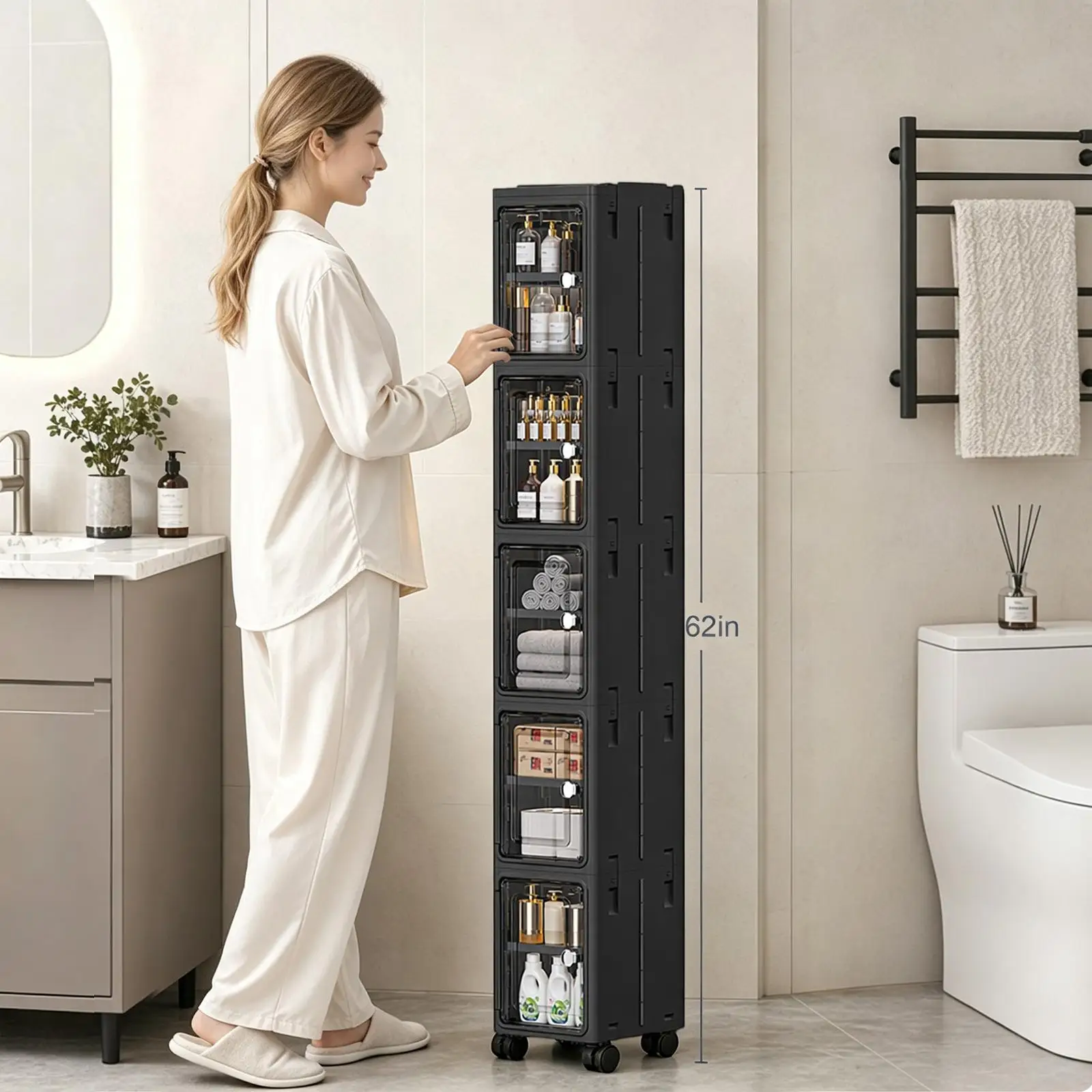 5-laags, smal, zwart, mobiel o - Kitchen Appliances Cabinet recensie en prijs