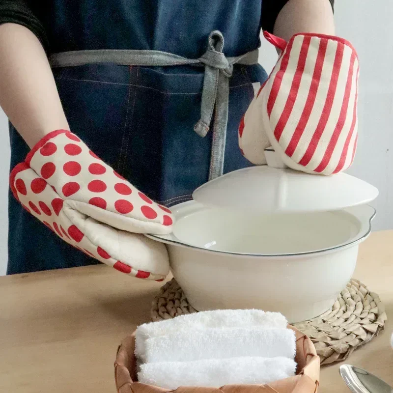 1 paar katoenen ovenwanten en  - Microwave Oven recensie en prijs